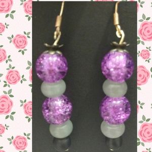 Pretty Earrings - Flowery Purple 💜💮